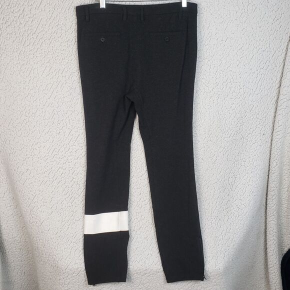 Kit & Ace Track Pants Men 34 Black White Stripe Athleisure Luxe - Picture 2 of 12